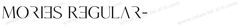 Mories Regular字体转换